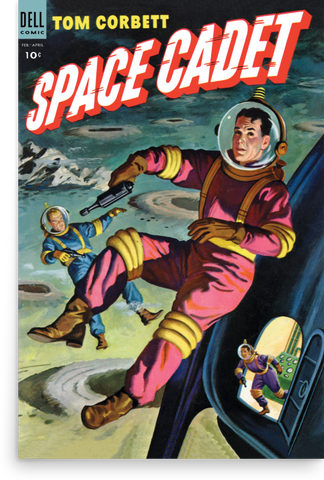 The cover of the 1954 comic book "Space Cadet #9"