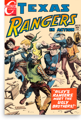 The cover of the 1954 comic book "Texas Rangers #63"