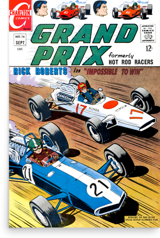 The cover of the 1967 comic book "Grand Prix #16"